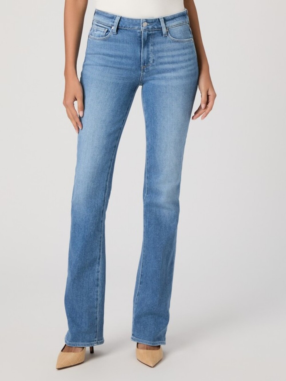 NWT- PAIGE Mid Rise Manhattan 32" Bootcut Jean Women's Size 28 - Picture 2 of 14